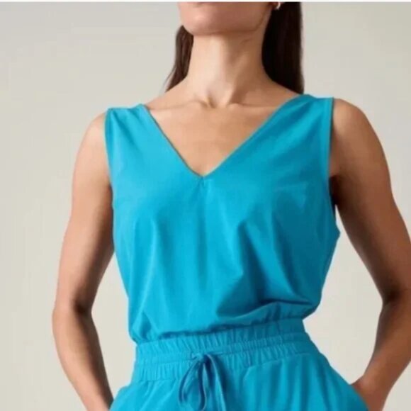 Athleta Avenue Jumpsuit | Sleeveless Jumpsuit - Picture 2 of 10